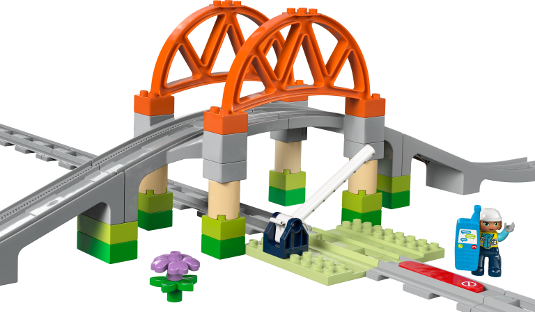 Eisenbahnbrücke und Schienen – Erweiterungsset